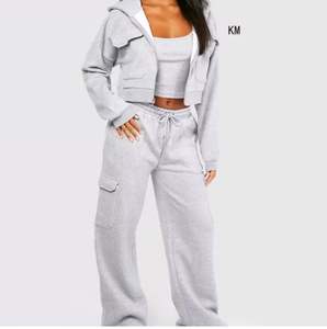 ชุด2ชิ้นแบบลำลองของผู้หญิงทรงพอดีตัวกางเกงขายาวและซิปสีพื้นสีทึบออกแบบโลโก้ได้ตามต้องการ - Product Image 2