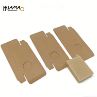 Boîte à savon en papier kraft écologique avec fenêtre circulaire, emballage recyclable pour savon artisanal, spécialités de magasins d'alimentation hors ligne