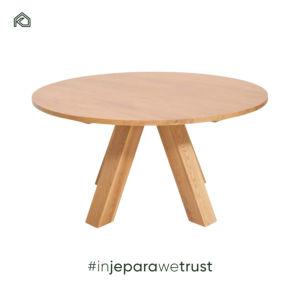 Juego de Mesa de Comedor Redonda de Madera de Teca Sólida de Estilo Retro Americano Moderno, 6 Sillas para Comedor, Villa, Uso en Exteriores y Hoteles - Product Image 4