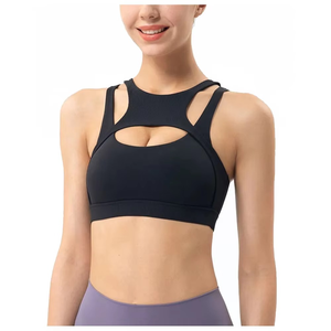 Sujetador deportivo de entrenamiento de Yoga elástico ligero personalizado para mujer alto para impacto hueco Fitness Top opciones de talla grande - Product Image 5