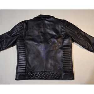 Chaqueta de cuero PU de moda británica de alta calidad para hombre de estilo callejero chaqueta ajustada negra con servicio OEM - Product Image 3