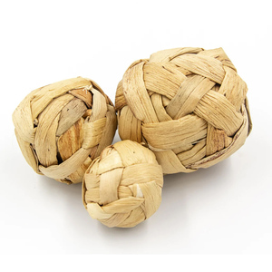 Pelota masticable para perros, roedores, hámsteres, conejos, cobayas, juguete masticable de jacinto de agua para mascotas - Product Image 1