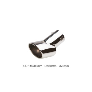 Silencieux ovale en acier inoxydable DTM 76 mm - Product Image 1