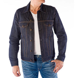 Veste en jean pour homme de couleur unie à prix raisonnables pour l'extérieur Veste en jean pour homme de couleur unie à usage décontracté et extérieur - Product Image 1