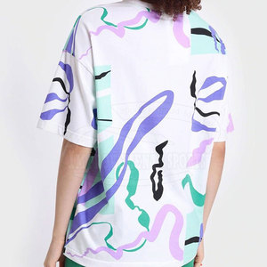 T-shirts en coton pour femmes pour l'été coupe ample écologique nouveau style impression par sublimation vêtements de rue - Product Image 2