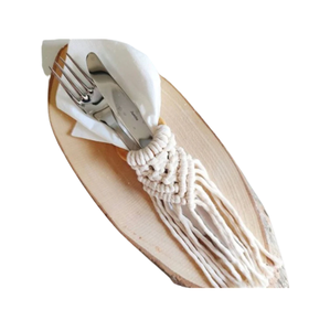 Design élégant ronds de serviette ferme Boho porte-anneau de serviette rustique Jute gland ronds de serviette pour mariage décoratif - Product Image 3