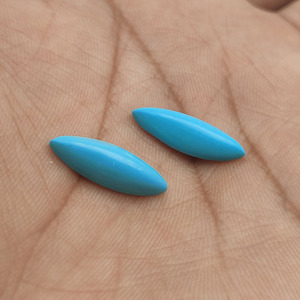 Superventas 18x6mm Natural azul turquesa Marquesa cabujón 4 Cts Bella Durmiente piedra suelta gema suelta de alta calidad - Product Image 3