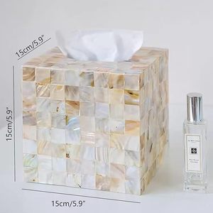 Haute qualité luxe mère de porte-papier de soie vadrouille en bois boîte de mouchoirs en papier pour dessus de table maison restaurant décoration de voiture - Product Image 2
