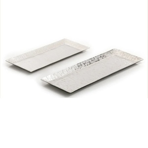 Plateau de service en métal enduit de poudre noire Plateau de service de stockage de petit déjeuner de qualité supérieure de conception standard utilisée à usages multiples - Product Image 2