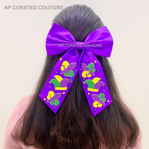 Mardi Gras, nueva colección, lazo de cola de cocodrilo hecho a mano, aspecto relajante, lazo indio hecho a mano con cuentas, estilo de tendencia 2025 - Product Image 6