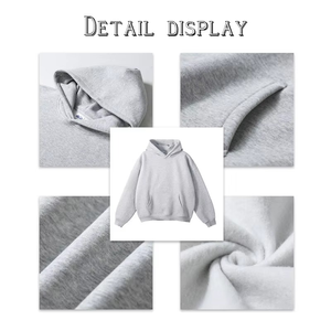 100% algodón al por mayor sudaderas con cremallera para hombre sudadera informal personalizada hombro caído ropa de calle diseño pulóver Sudadera con capucha - Product Image 4