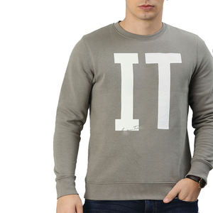 Sudadera con Capucha Extra Grande con Cierre para Hombre, 100% Algodón, Diseño Sólido, Tela de Felpa, Logotipo Frontal, Otoño - Product Image 1