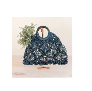Professionally Design Macrame Hand Bags Popular Design for Women Lady Ware Designer Shoulders Hand <b>Purse</b> Available at Low Price - Product Image 4