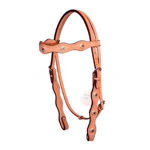 Bride de cheval en cuir occidental réglable de qualité supérieure pour l'entraînement et les spectacles d'équitation - Product Image 1