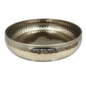 Cuenco de chocolate martillado de Metal plateado de primera calidad, elegante cuenco para servidor de Chocolate, soporte para mesa dulce para bodas y fiestas - Product Image 3