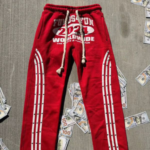 Ensemble de jogging vintage streetwear délavé à l'acide pour homme avec logo brodé, sweat à capuche zippé et pantalon large imprimé tendance - Product Image 3