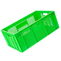 DPK18 Caisses de boulangerie en plastique de qualité supérieure 40x60x24cm Utilisation industrielle pour un stockage et un transport pratiques des assiettes et des bols