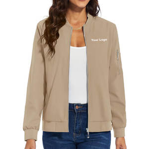 Gran oferta 2025, precio bajo, alta calidad, diseño de cuello personalizado, chaquetas Bomber para mujer/chaquetas Bomber para mujer más vendidas, alta calidad - Product Image 1