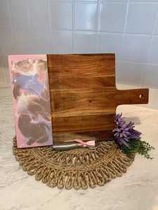 Wooden & Resin Vegetable/Cheese Serving Board Charcuterie Platter Wooden <b>Laser</b> Custom <b>Wood</b> Rectangle Logo Blocks Piece Packaging - Product Image 5