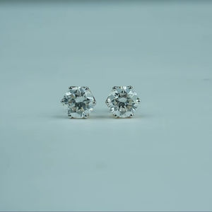 Boucles d'oreilles tendance VS1 Clarity Lab-Grown White Diamond Boucles d'oreilles IGI SGL Certifié Or et Plaqué Or Rose Cadeau de mariage élégant - Product Image 1