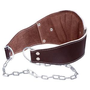 100% cuero de vaca de grano superior cinturón de inmersión transpirable Cadena de acero resistente logotipo personalizado entrenamiento físico para hombres y mujeres - Product Image 5