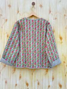 เสื้อแจ็คเก็ตผ้าฝ้ายระบายอากาศลายดอกไม้สำหรับผู้หญิงเสื้อแจ็กเก็ตสไตล์อินเดียใส่ได้ทุกฤดู - Product Image 6