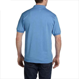 T-shirt en jersey tricoté pour homme, été, uni, broderie logo sur le devant, 100% coton, durable, respirant, manches courtes, tissu 220g - Product Image 3