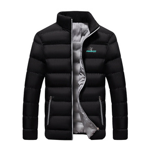 Veste matelassée noire personnalisée/Veste matelassée pour la saison d'hiver pour hommes à col nouveau de style à prix de gros - Product Image 3