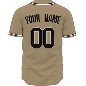 Vêtements de sport de baseball unisexes personnalisés, respirants, à séchage rapide, t-shirts à manches courtes de grande taille, maillots imprimés numériquement, équipe personnalisée - Product Image 2