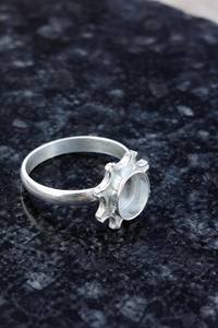 Bijoux en argent sterling 925 massif, composant rond de 8 mm, support pour bague vierge pour la conservation du lait maternel, design de bijoux en gros - Product Image 2