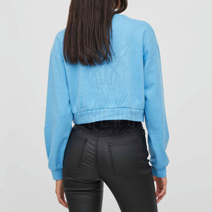 Pull court décontracté en maille de haute qualité pour femme, manches longues tombantes, écologique, respirant et léger, idéal pour l'automne - Product Image 4