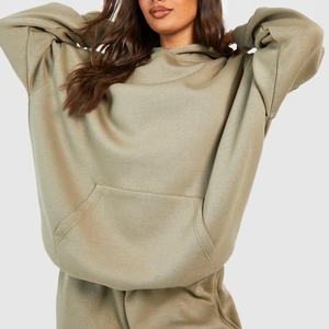Conjuntos de Dos Piezas de Pantalones Deportivos y Sudadera con Capucha para Mujer al por Mayor OEM, Conjuntos Deportivos Casuales de Felpa de Algodón, Sudaderas Extra Grandes para Mujer, Chándal - Product Image 4