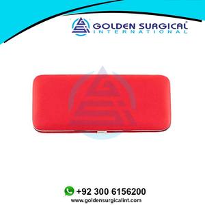 Ensemble de manucure en acier inoxydable finition satinée, instruments de pédicure rouges, prix de gros bon marché, logo personnalisé - Product Image 2