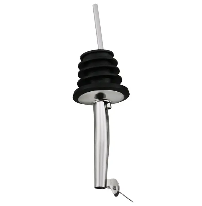 Otomatik kapak serbest akış şarap şişesi dekantör şişe ağzı stoper ile paslanmaz çelik Pourer