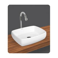 Fournisseur d'usine OEM ODM INDIART CÉRAMIQUE Lavabo mural rectangulaire moderne en céramique 9L Lavabo pour se laver les mains