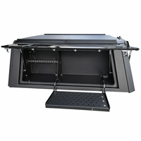 Capot de camion en aluminium pour Toyota Tacoma 2016-2023 Double Cabine, benne de 5 pieds avec fenêtres coulissantes
