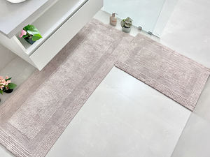 Luxury Ultra Soft Reversible Bath <b>Mat</b> Hand Tufted Cotton Modern Design Non-Slip Machine Washable for Home or Hotel Use - Product Image 2