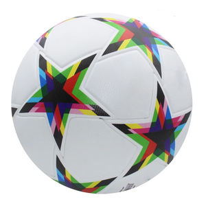 Ballon de football d'entraînement en cuir PU en gros, taille 3 4 5, logo personnalisé imprimé, ballon de football pour jeunes en vrac - Product Image 6