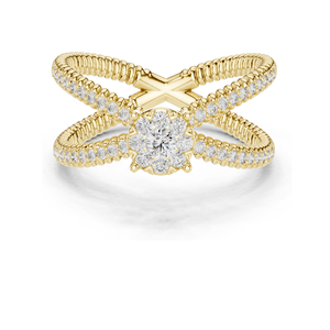 0.386 CT Lab-Grown Diamond <b>Ring</b> for Women VVS-VS EF Clarity 18KT, 14KT, 10KT Gold & 925 <b>Silver</b> Rose, Yellow, White Gold & - Product Image 2