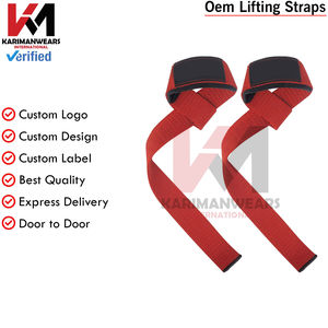 Custom Brand <b>Weight</b> Lifting Straps <b>Wrist</b> Support Anti Slip Grip Gym Workout Accessories - Product Image 2