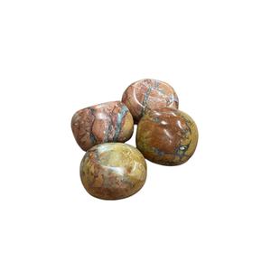 Pierre de jaspe Maligano naturelle, pierre roulée, pierre précieuse polie avec un motif abstrait unique, cristal de guérison, taille 2-3 cm - Product Image 3