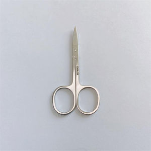 QNQ High Quality Professional Safety Stainless Steel Curved Tip Cuticle <b>Makeup</b> Scissors Nose Vibrissa Trimming Scissors - Product Image 2