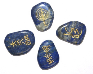 Pierre Semi-Précieuse Artisanat Onyx Noir Reiki Maître Pierres Ovales Ensemble - Product Image 4