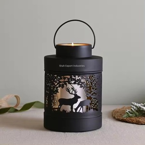 Top Selling Christmas Decoration Metal <b>Lantern</b> Candle Holder With Cut Work Design Handmade Black Hanging <b>Lantern</b> - Product Image 5