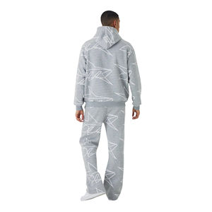 Nuevo Diseño de Invierno, Conjunto de Chándal de 2 Piezas para Hombre, de Forro Polar, con Estampado Personalizado, 100% Algodón Ecológico, Pantalones Deportivos Acampanados y Sudadera con Capucha, Venta al por Mayor - Product Image 2