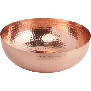 Cuenco de cobre hecho a mano para servir en la cocina tradicional del hogar con elegante acabado antiguo para la exhibición de la Mesa de la cena festiva - Product Image 1