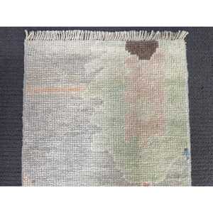 Alfombra Turca de 1.4x3.6 pies, Alfombra Pequeña Vintage, Alfombra Marroquí Marrón Naranja - Product Image 5