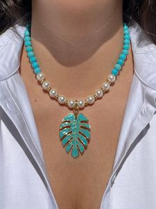 Collar con cuentas de resina hecho a mano de moda para mujeres y niñas con cadena clásica, joyería de moda para bodas, artículos de fiesta - Product Image 2