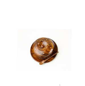 Bol à sel/sucrier en bois avec cuillère de service et taille personnalisée, prix bon marché et artisanat indien - Product Image 2