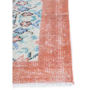 Tapis en laine bleue vintage fait main, motif floral abstrait, pelucheux, pour la maison, le salon, le couloir, tapis rectangulaire tressé - Pae-2938 - Product Image 4